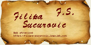 Filipa Šućurović vizit kartica